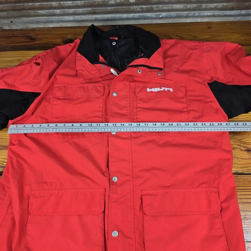 HILTI Women's 4XL water proof Soft Shell Full Zip Coat Jacket Red Tools Pockets